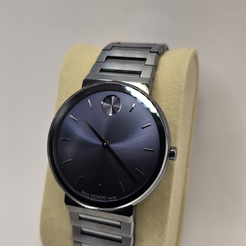 Movado Grey and Blue Watch